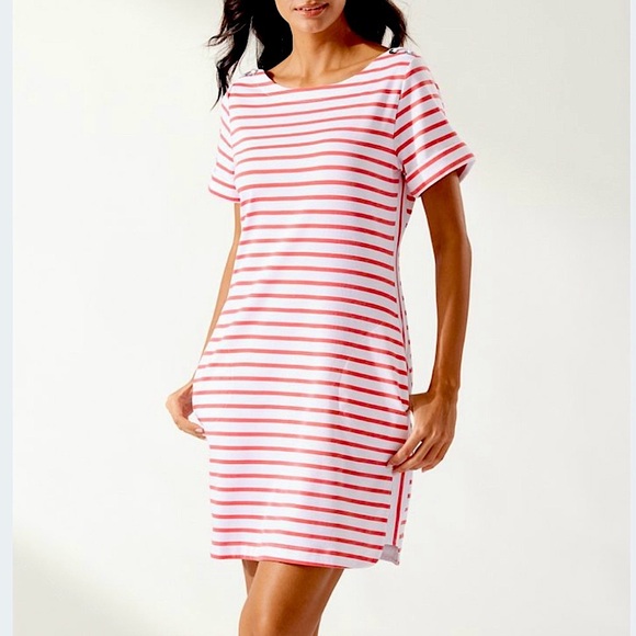 Tommy Bahama Jovanna Stripe Short Sleeve Dress - Picture 2 of 16